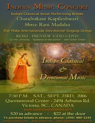 Victoria, B.C. CANADA - Indian Music Concert